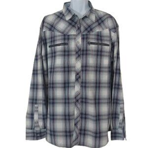 MARC ECKO Cut & Sew Deadly Threads 2XL Cotton Button Front Casual Shirt Top